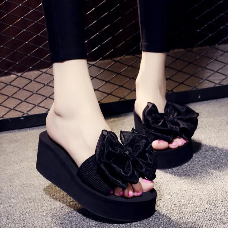 Comemore Women Wedge Sandals Fashion Slippers Comfortable Shoes Slides Women's High Heels Flip Flops Platform Summer 2022 Trends