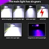 RGB LED Flashlight Rechargeable Flashlight 680 Lumens Work Light with Side Light