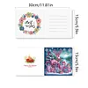 6Pcs Diamond Painting Christmas Deer Greeting Cards Christmas Cards