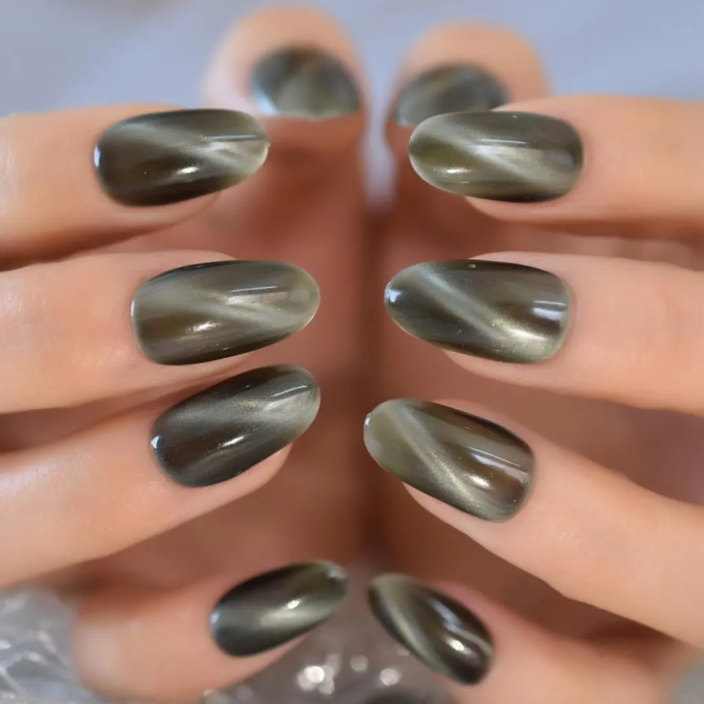 Long Almond White Flower Pattern Mixed Gel Tips Decoration Nails False Hand Dummy Stick On Nails Full Cover Nails-Nail Inspo