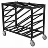 [US Local Warehouse] Ball Cart with Wheels Rolling Basketball Rack with Lockable Lid Balls Storage Locker for Volleyball Gym Recess Soccer Playground
