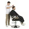 [US Local Warehouse] Hairdresser Barber Salon Chair Capacity 420 Lbs Barber Chair with Heavy Duty Hydraulic Pump 360 Swivel Adjustable Styling Equipment for Barbershop Home Hairdresser (Silver)