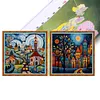 (US Local)2pcs/set House-14CT Stamped Cross Stitch Kit(40x40cm)