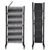 [US Local Warehouse] Retractable Outdoor Fence Expandable Barricade with Casters Free Standing Safety Barrier 0-180 Degree Rotating Folding Safety Gate Railing for Garage Home  (Dark Brown 61 in-11 Feet H-L)