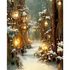 (Stamped/Counted) Snowy - 11CT Cross Stitch 40*50cm