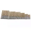 60pcs Drill Bits Straight Shank High Speed Steel Twist Drill Bits (Gold)