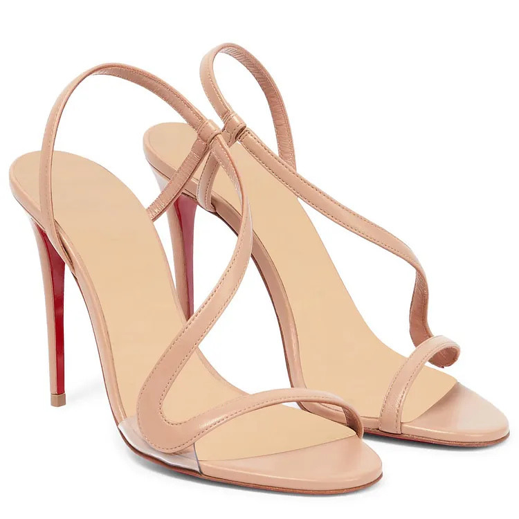 100mm/120mm Spotlight Wavy Straps Sandals Red Bottom  Sandals  Vocosi VOCOSI
