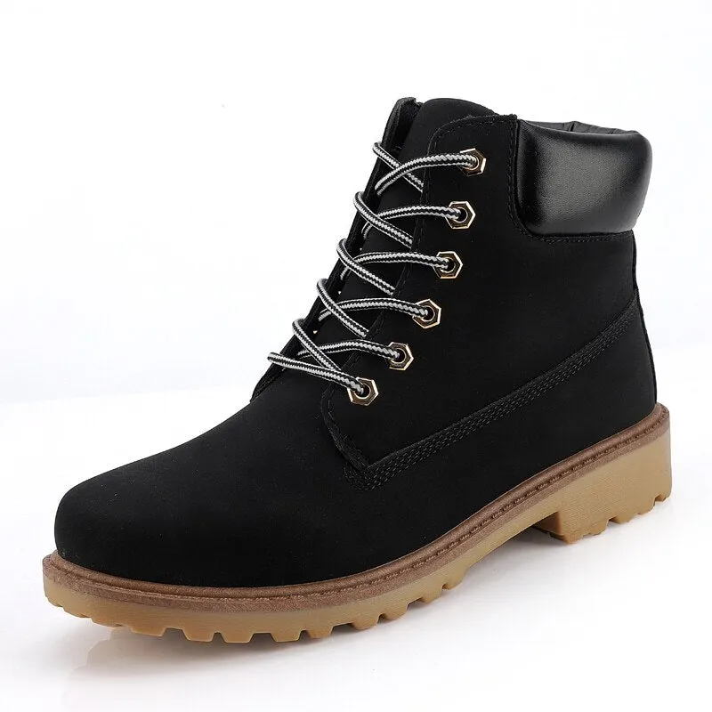Fashion Anti-skid Men Ankle Boots Outdoor Quality Casual Tooling Shoes Handmade British Style Botas De Hombre High-top All-match