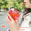 3/6pcs Drinking Cup 500ml Pineapple/Strawberry Shape Creative Beach Party Favors