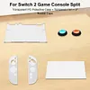For Switch 2 Detachable Transparent Shell w/ Screen Protector & Thumb Grip Caps