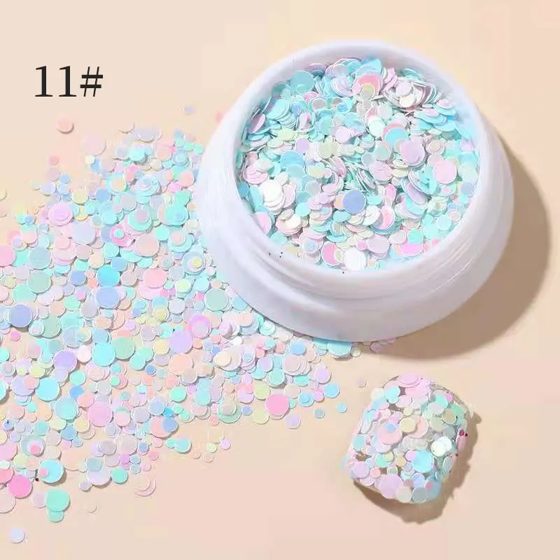 Iridescent 3D Ultrathin Sequins Nail Glitter Flakes Slices Purple White Sparkly DIY Tips Dazzling Paillette Nail Art Decorations