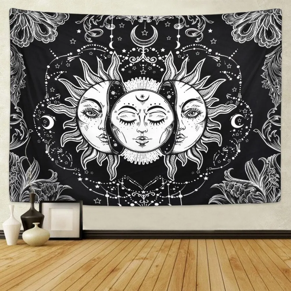 India Mandala Tapestry Wall Hanging Sun Boho Decor Wall Cloth Tapestry Psychedelic Hippie Wall Tapestry Mandala Carpet Yoga Mat