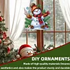 (US Local)Xmas Snowman Theme DIY Diamond Art Pendant Wall Door Decoration