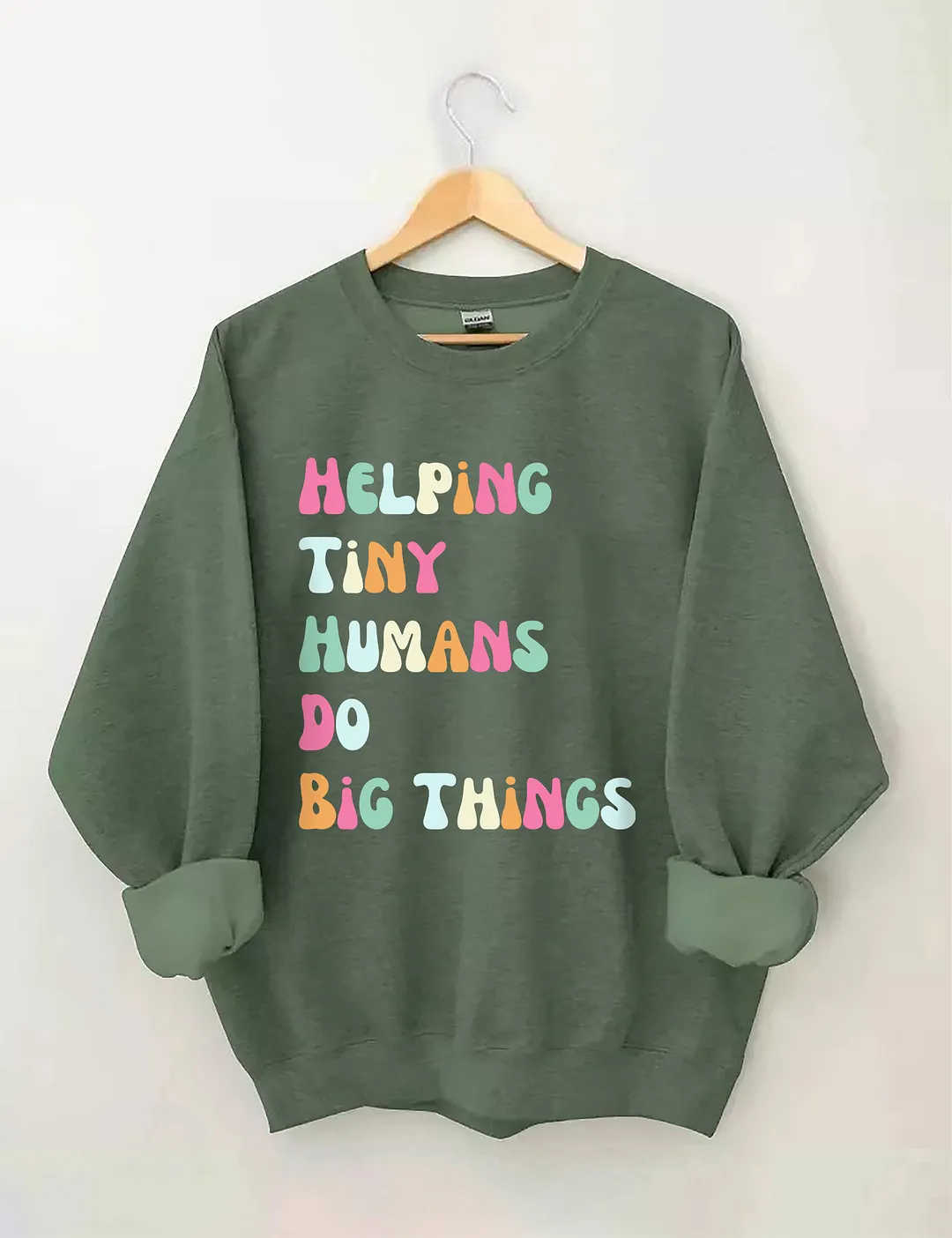 Helping Tiny Humans Do Big Things Sped Teacher Sweatshirt