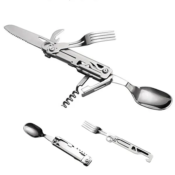 SAKER&reg; 6-in-1 Camping Flatware Set