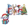 DIY Xmas Diamond Art Door Corner Pendants Wooden Door Decoration Kit