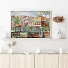 (Counted/Stamped)Landmark-Amsterdam Canal-14CT Cross Stitch 44*34cm/17.32*13.39in