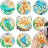8pcs DIY Anti Slip Sea living Coasters Stackable Creative for Tabletop Protection