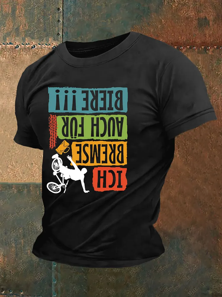Herren Bier Ich Bremse Auch F&uuml;r Biere Kurzarm T-Shirt