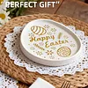 Easter Bunny Tray Silicone Mould DIY Easter Tray Resin Casting Moulds Reusable Easters Egg Storage Dish Moulds Handmade Ornament Mould for Coaster Gypsum Craft Gifts Making (Easter B)
