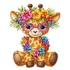 (US Local)Acrylic Shaking Head Animal Diamond Painting Desktop Decorations (Giraffe)