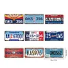 9pcs - Car License Plate - Vintage Metal Signs(6*12Inch) - Car License