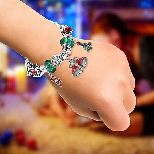Calendrier De Compte &agrave; Rebours 24 jours Bricolage Perl&eacute; Bo&icirc;te Aveugle Cadeau De No&euml;l Bracelet