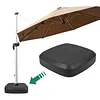 [US Local Warehouse] 2 Pack Shade Sail Poles 10FT Outdoor Sun Shade Poles 2.28in Diameter Heavy Duty Metal Post for Deck Patio Outside Backyard