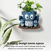 Swing Owl Resin Hanging Planter Cute Creative Vase Gift for Women Mother Teacher