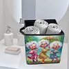 (US Local)Cute Grandma DIY Special Shape Diamond Painting Folding Storage Box Container Organizer Case Kit