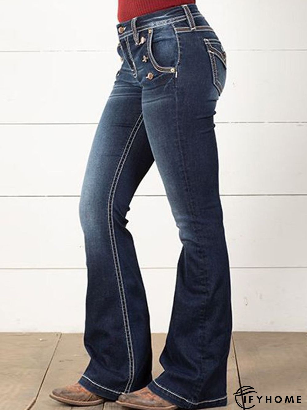 Denim Loose Plain Jeans | IFYHOME