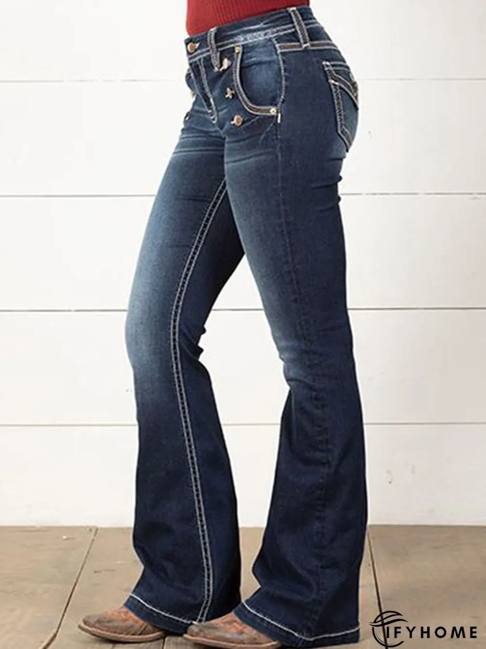 Denim Loose Plain Jeans | IFYHOME