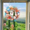 Diamond Painting Acrylic Seashell Starfish 5D Diamond Painting Wreath Clock