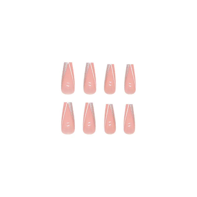 Churchf Churchf Fake Nail Long Ballet Wear Armor Shiny Fragments Net Red Nail Free Nail Piece New Wear Armor
