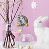 (US Local)PET Double Sided Special Shaped Easter Alphabet DIY Diamond Painting Keychain