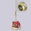 (US Local)12Pcs Christmas Diamond Painting Keychain Rhinestone Painting Keychain Pendant