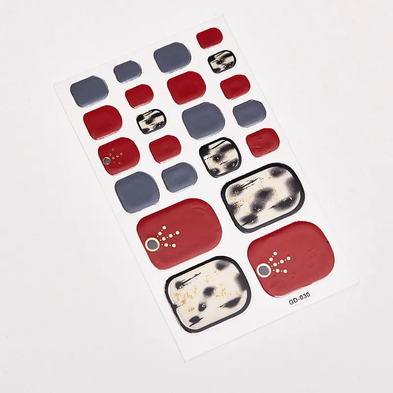 22 Tips/Sheet Shiny Nail Decoration Nail Adhesive Nail Accesoires Nail Art Decoration Nailart Sticker Adesivos Nail Tape