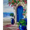Blue Door-Paint by Numbers Acrylic Painting&nbsp; 40*50CM