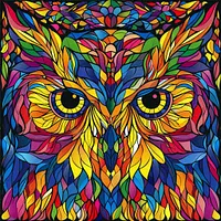 Stained Glass Owl - Diamond Painting
