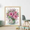 Rose And Lavender-14CT Stamped Cross Stitch 29*35cm/11.42*13.78in