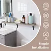 [US Local Warehouse] 5 Tier Floating Shelves 72.05x11.81x7.87in Wall Mounted Hanging Shelf with Metal Bracket for Living Room Kitchen Bathroom Home Storage