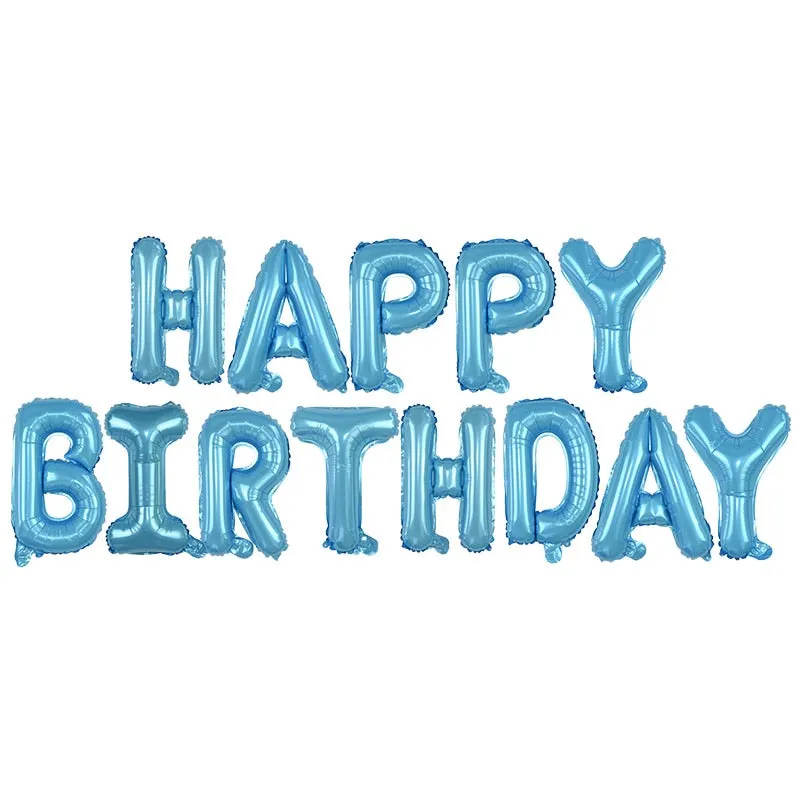 13Pcs Happy Birthday Balloons Foil Letter Balloon Birthday Party Decorations Kids Adult Birthday Balloons Alphabet Balloons set