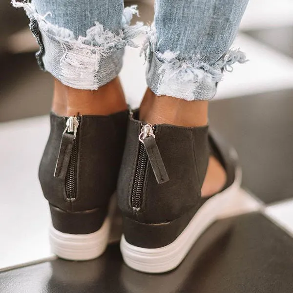 Women Fashion Stylish Wedge Sneakers