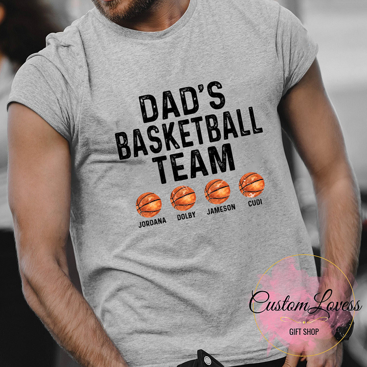 Personalized Dad's Favorite Team Tee Shirt
