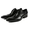 Mens classic fashion leather derby dress shoes