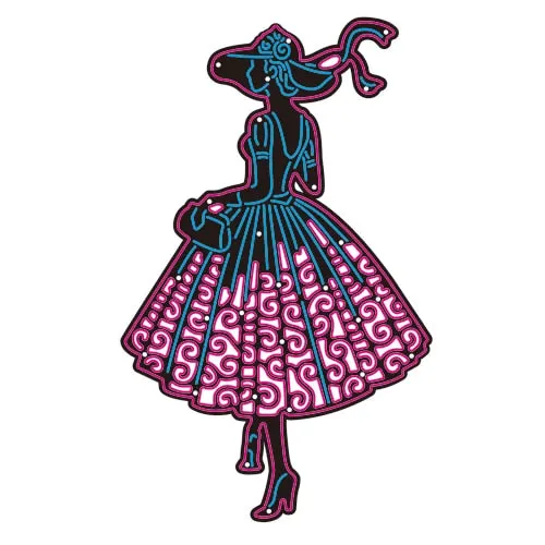 Fashion Woman Metal Cutting Dies Stencils For DIY Scrapbooking Paper Card Decorative Craft Dies Embossing Die Cuts New