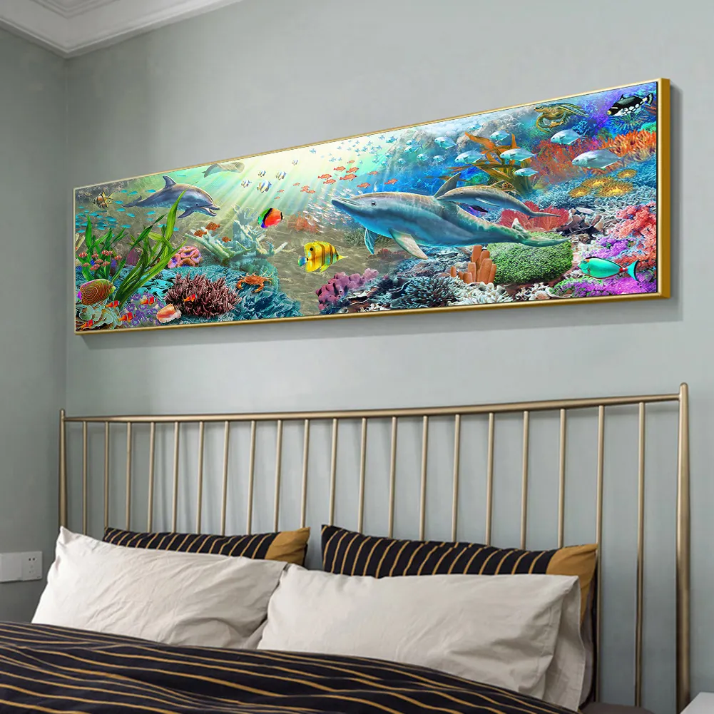 11ct 3-Strand Stampted Cross Stitch - Sea World(90*30cm)