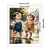 Girl Boy - 11CT Stamped Cross Stitch - 40*50cm - Character