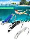 Double Head Dive Underwater Hook Lightweight Stainless Steel Outdoor Accessories