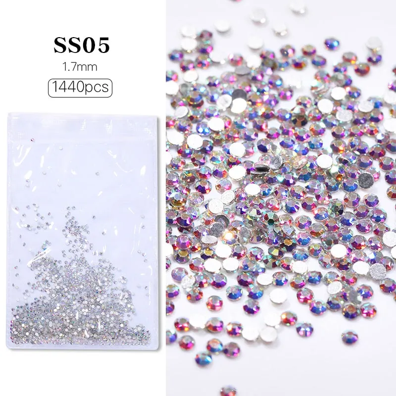 48pcs Mixed Size Aurora Little Bear Nail Art Accessories Resin Kawaii Bear Stereo FlatBack 3D Fashion Fingernail DIY Decoration-Nail Inspo